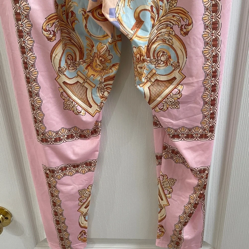 Elegant Pink and Gold Women's Shirt and Pants - Picture 7 of 7